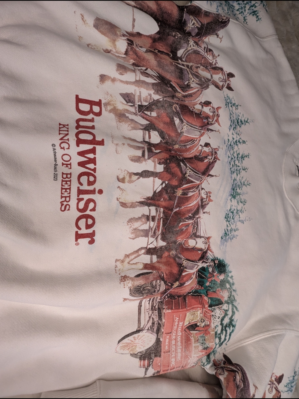Abercrombie & Fitch Oversized Budweiser Clydesdale Holiday Graphic - Picture 10 of 16